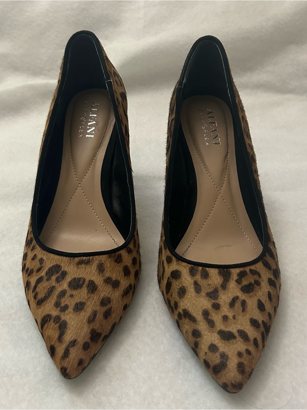 Alfani Leopard Print Step N Flex Kitten Heels Size 6.5 M